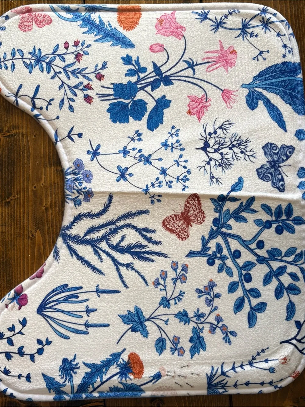 Floral & Butterfly Print Bathroom Set